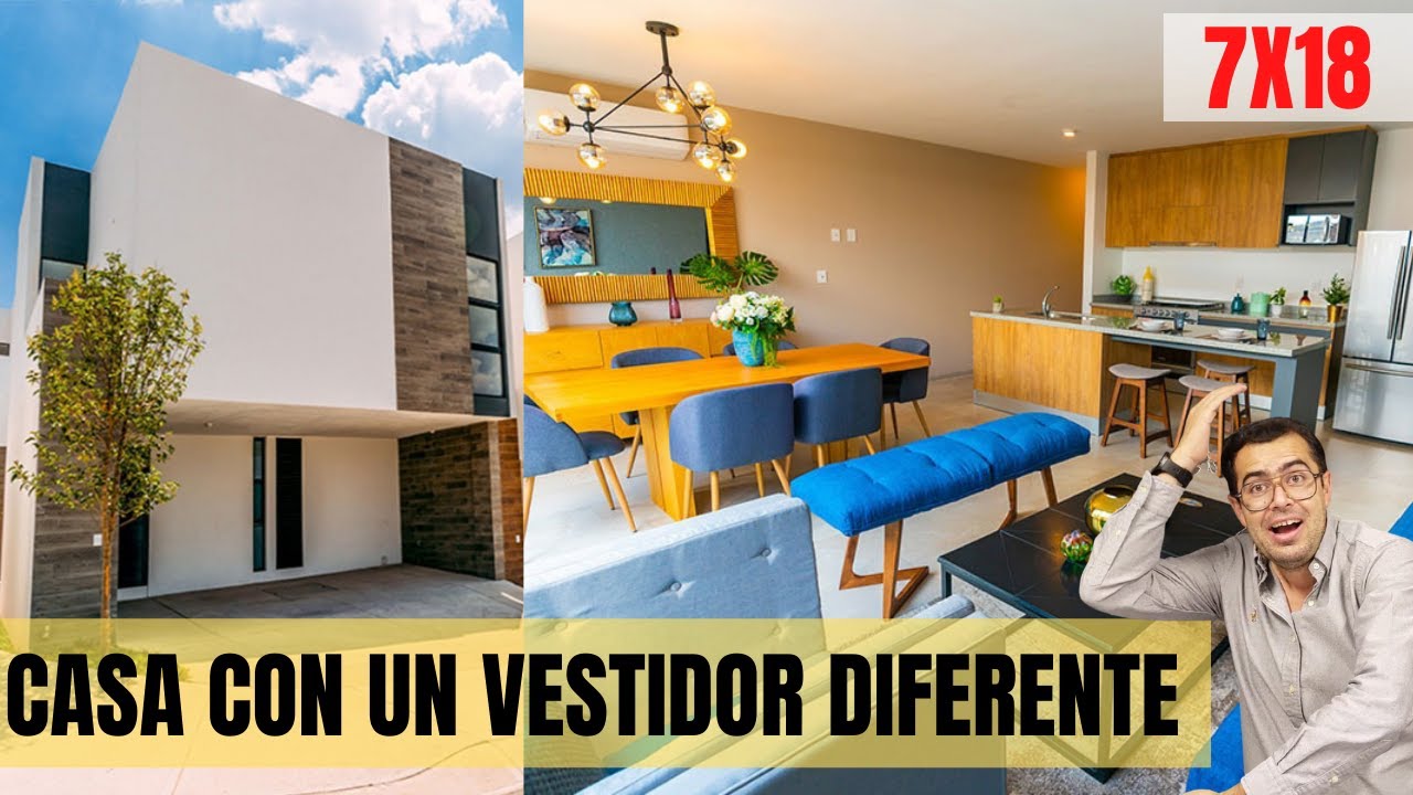 🛏️🛏️ CASA DE 7X18 con 3 Cuartos y DOBLE altura (Zibata)