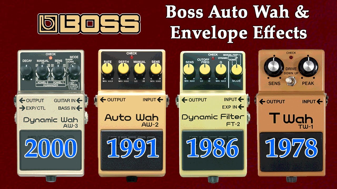Педали Boss Auto Wah и Envelope разных лет (TW-1, FT-2, AW-2, AW-3)