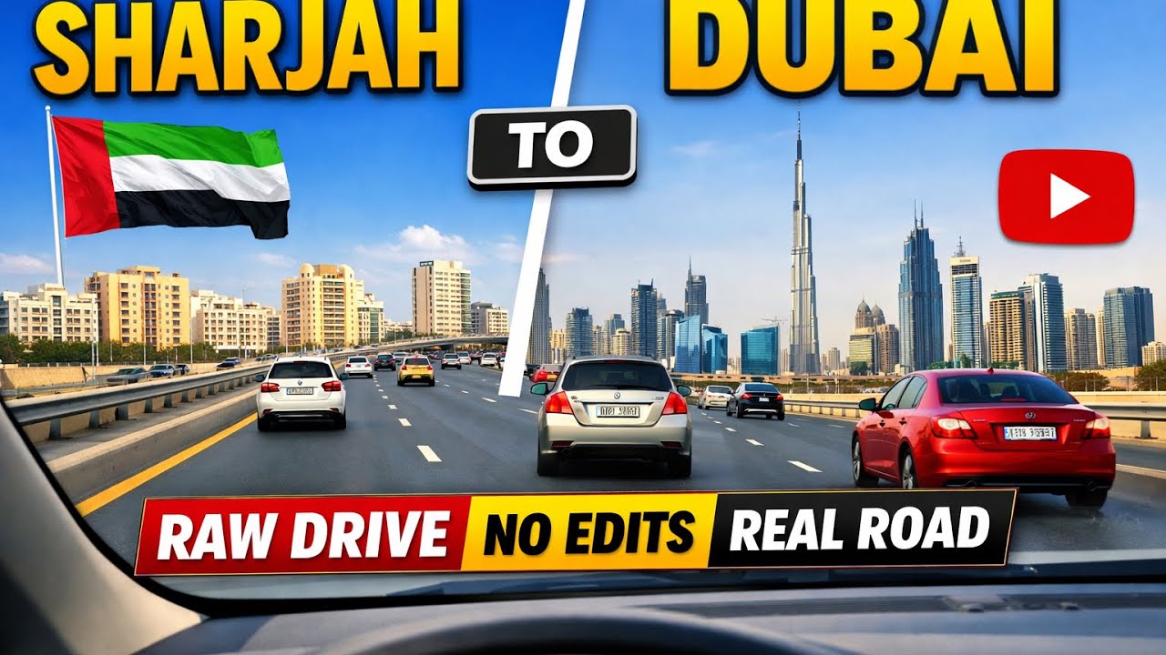 Sharjah Dubai Al Nahda Road Tour | Raw Visual No Edits