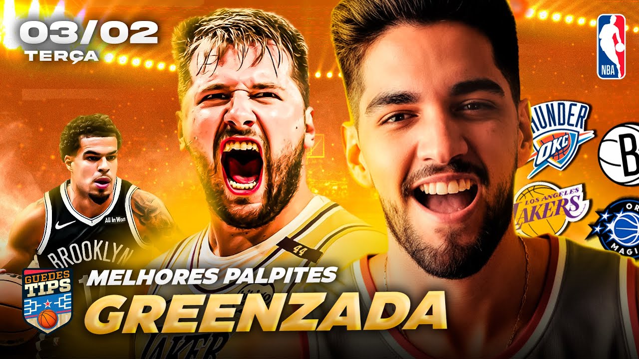 PALPITES DA NBA PARA HOJE 03 02 2026 (TER&Ccedil;A-FEIRA) + BILHETE PRONTO