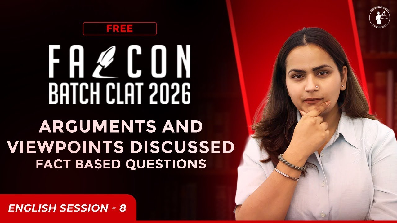 Arguments and viewpoints  | CLAT Course | English FALCON BATCH | CLAT Free Online Coaching 2026