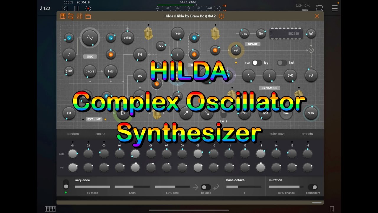 HILDA Synth - Full Walkthrough and a Look at the Audiobus Forum Project Pack - for iPad