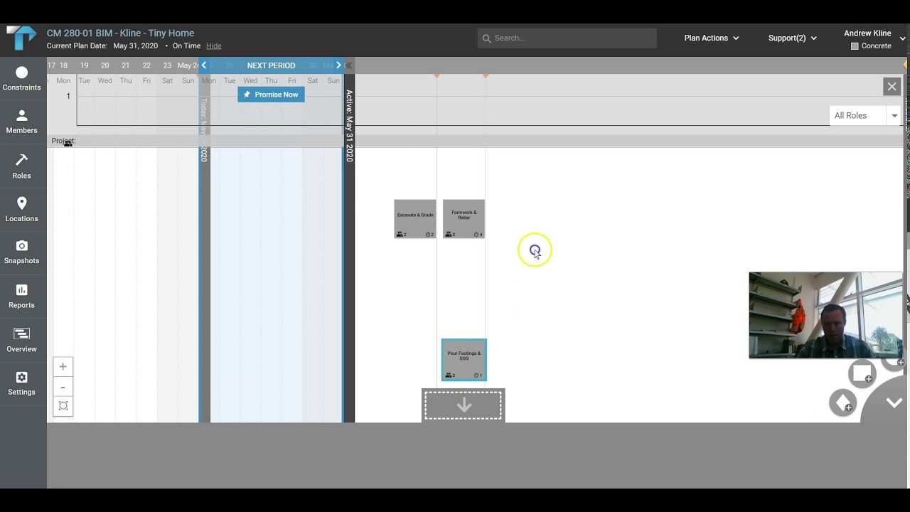 How to Create a Schedule in Touchplan (Cal Poly CM280)