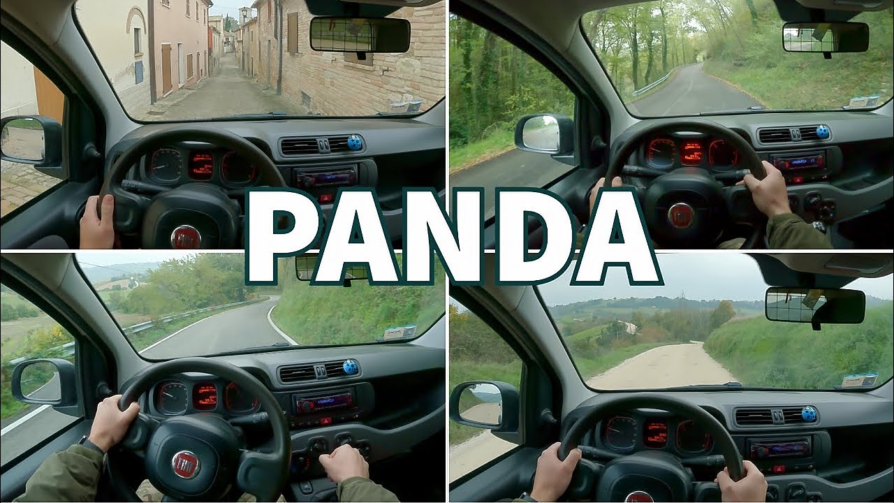 Guida su strade tortuose nelle Colline Marchigiane | FIAT PANDA | 4K POV