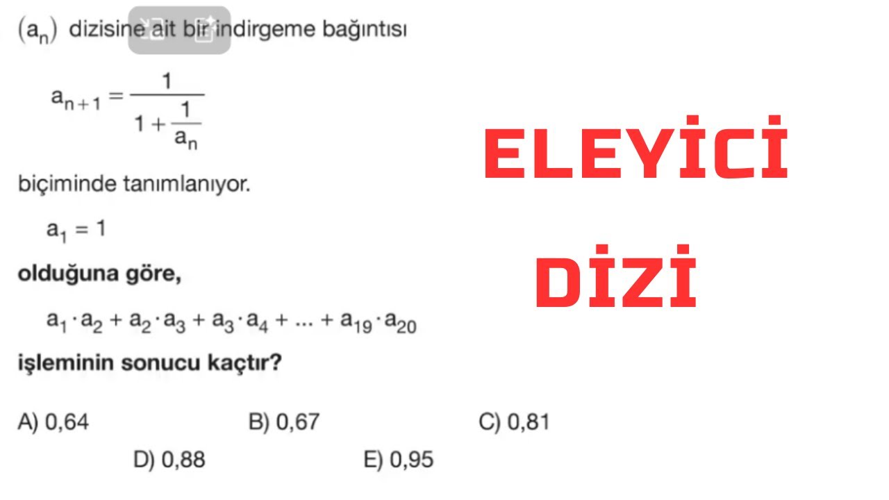 Örüntülü - İşlemsel Dizi Sorusu