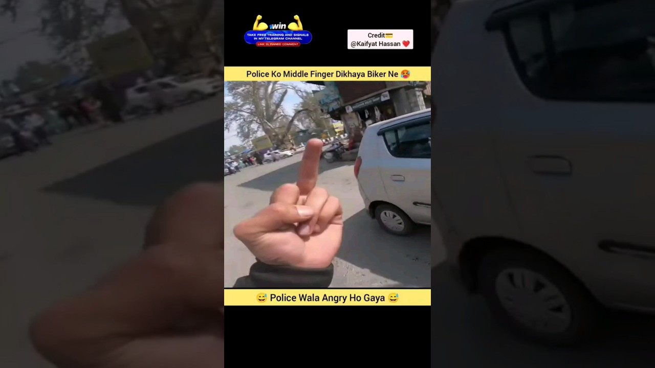 Police Ko Middle Finger Dikhaya Biker Ne 🥵 Police Ko Middle Finger Dikhaya Biker Ne 🥵 