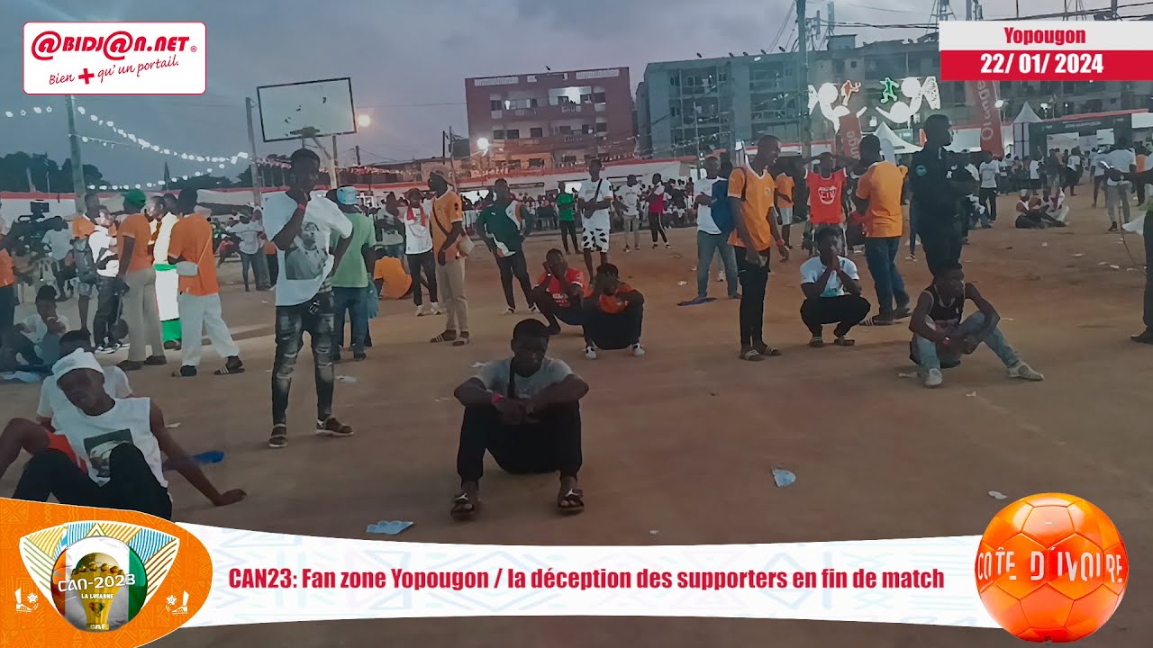 CAN 2023: (Yopougon) la déception des supporters en fin de match Côte d'Ivoire Guinée-Équatoriale