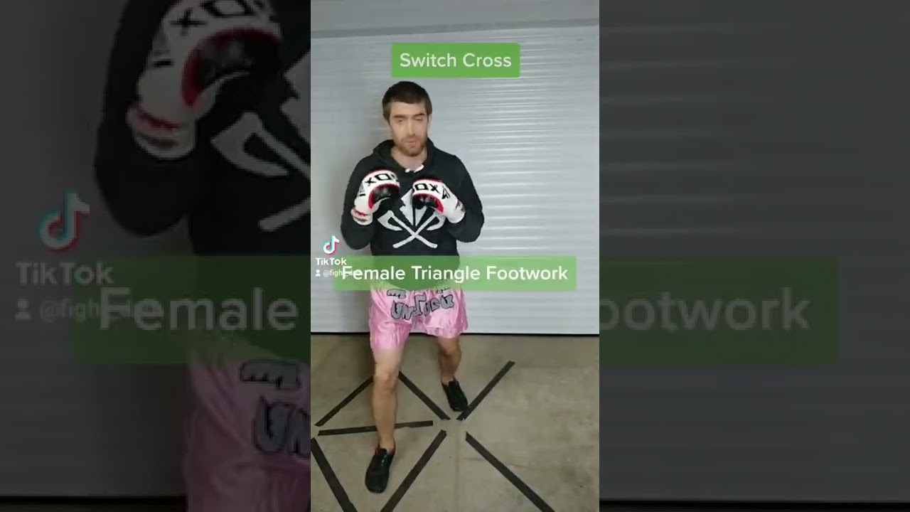Female Triangle (FMA) footwork in boxing 🥊
