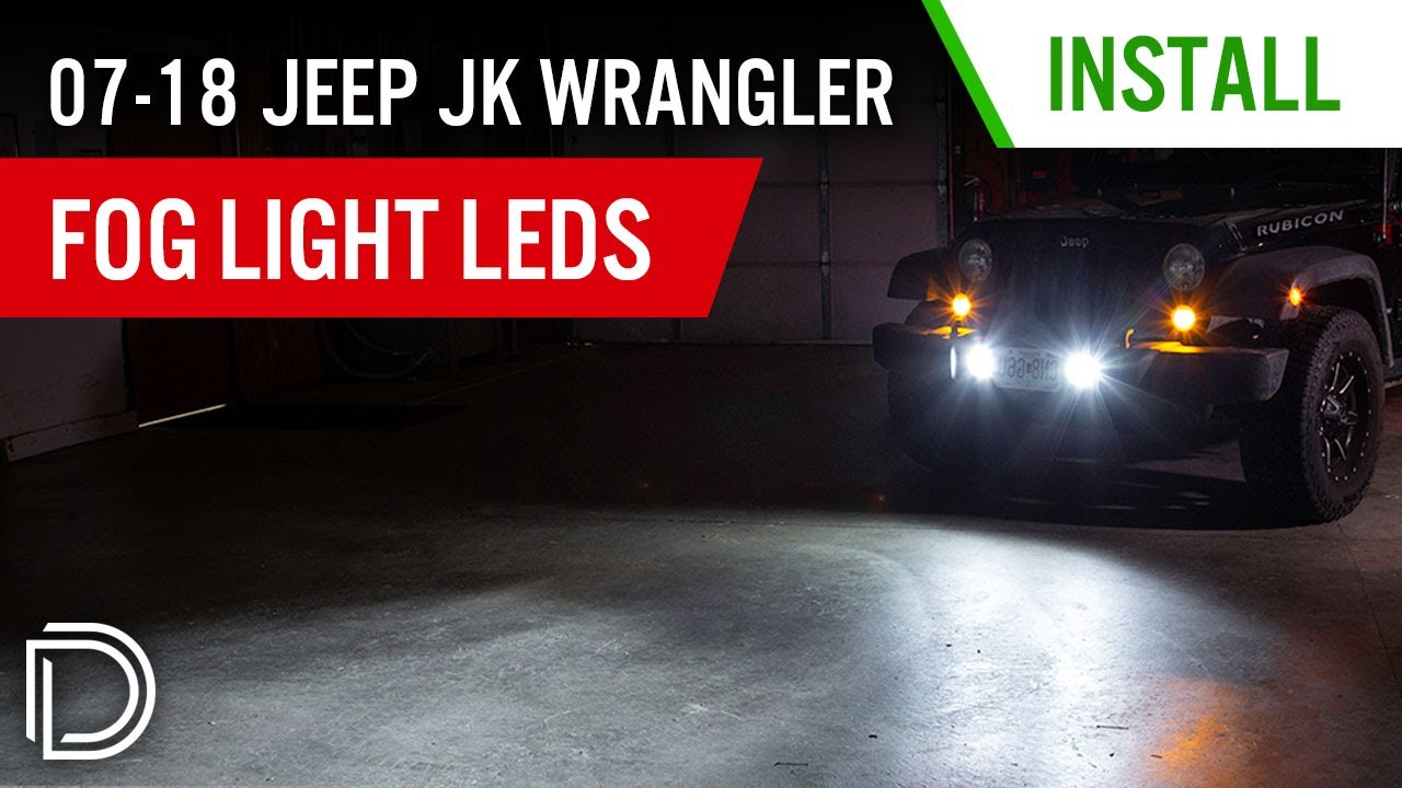 Как установить светодиодные противотуманные фары на Jeep JK Wrangler 2007–2018 годов | Diode Dyna...