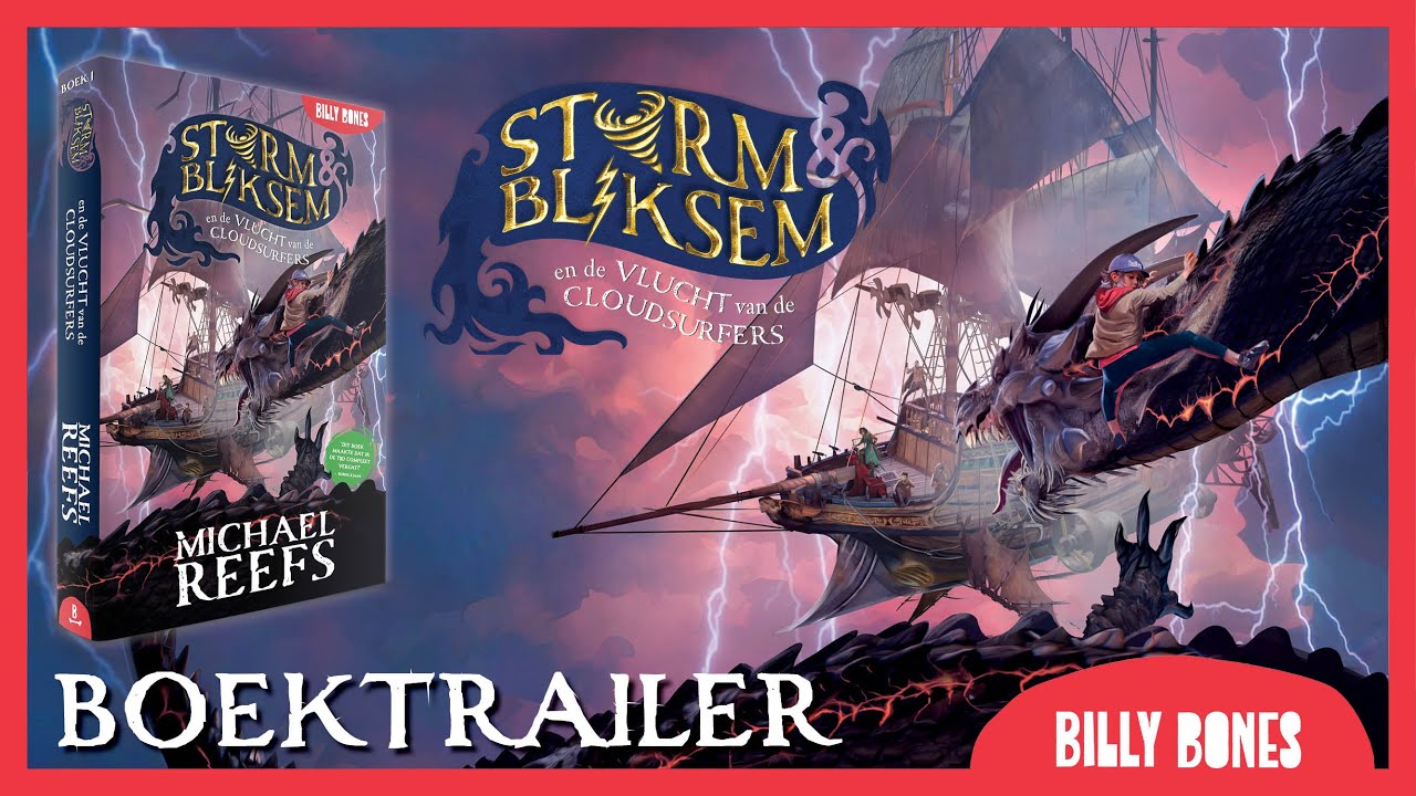 Boektrailer:  Storm en Bliksem en de vlucht van de Cloudsurfers
