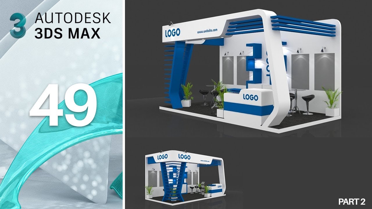 3dsmax Tutorial-49 - Exhibition booth modeling part 2