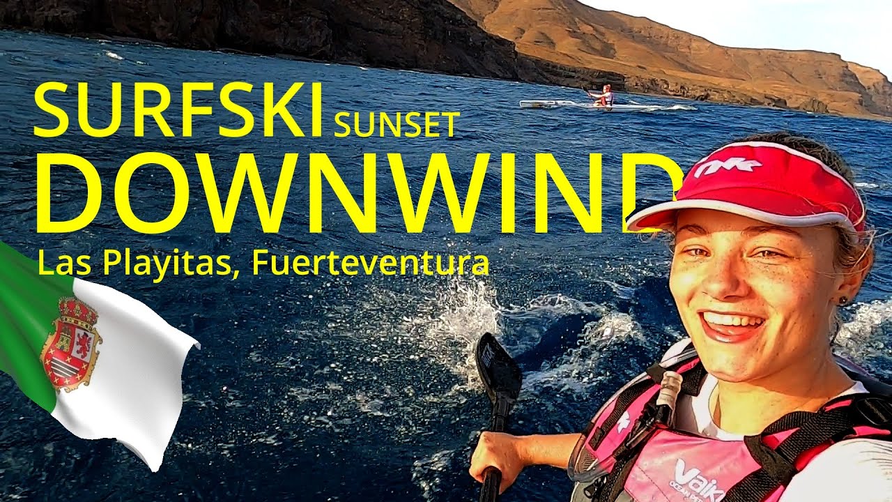 Cinematic Surfski Downwind! - sunset cruise on the atlantic ocean next to the canary islands