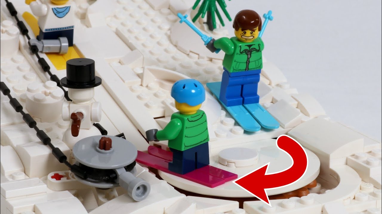 Горнолыжный подъемник LEGO с автоматическим возвратом минифигурок