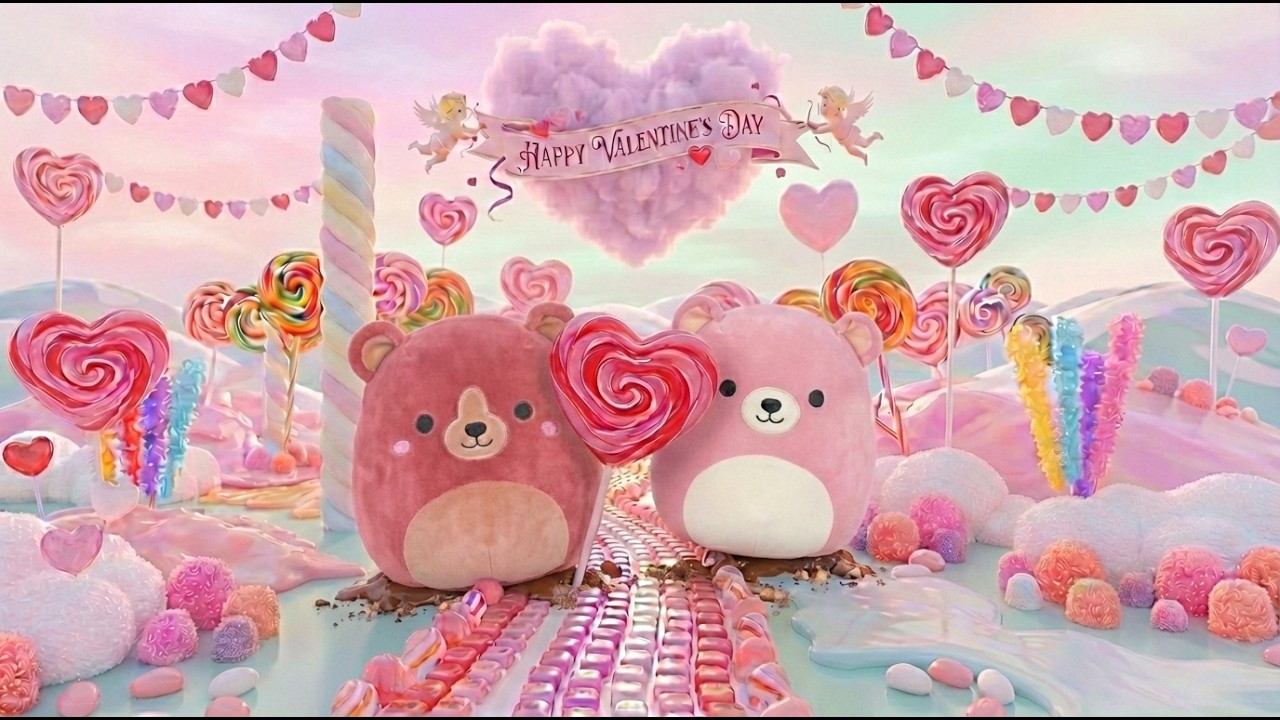 💝 Sweet Valentine Plush World 🧸 | Calming Music & Ambience
