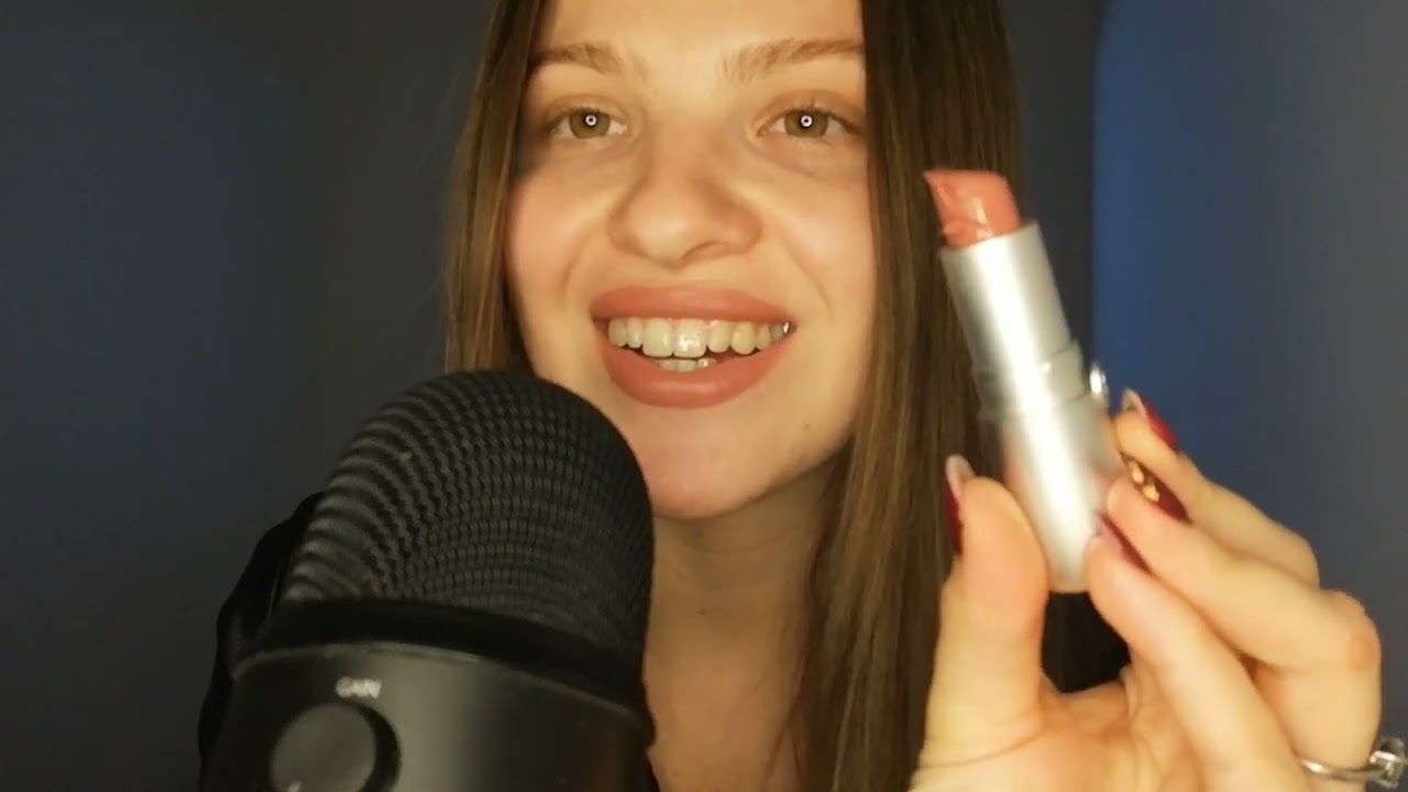 Lipstick application, tapping, mouth sounds 💄👑