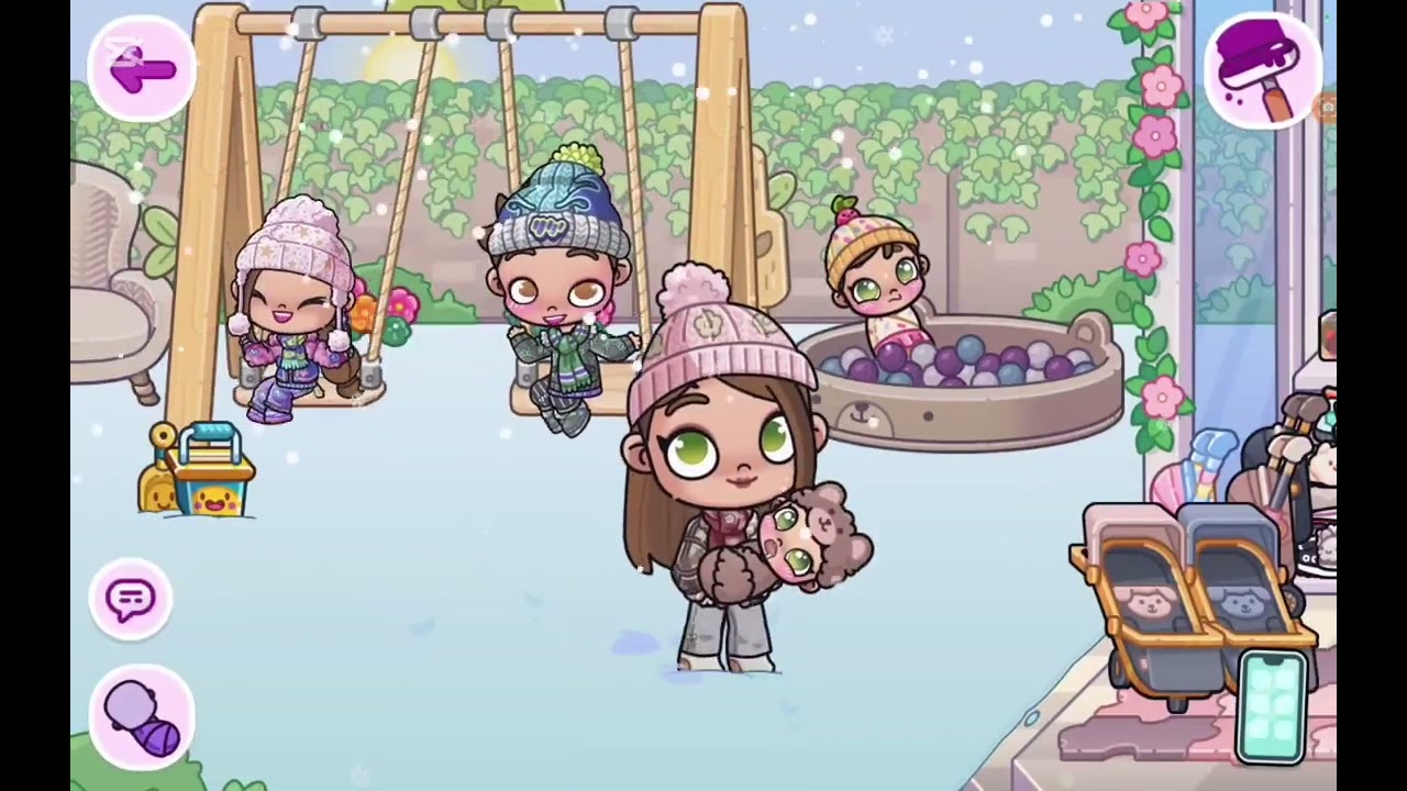 Je vais jouer dans la neige avec mes enfants 