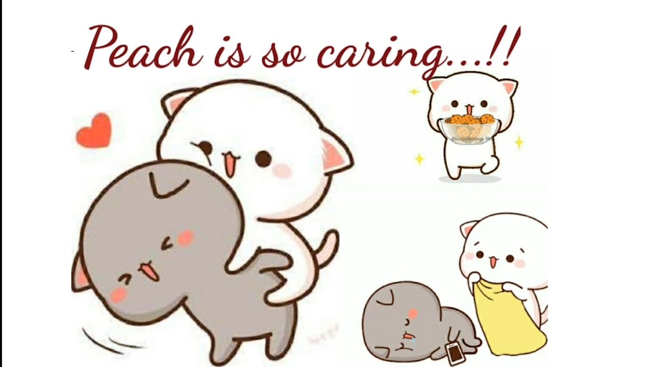 Peachu takes care of gomu... | Peach and goma Love..