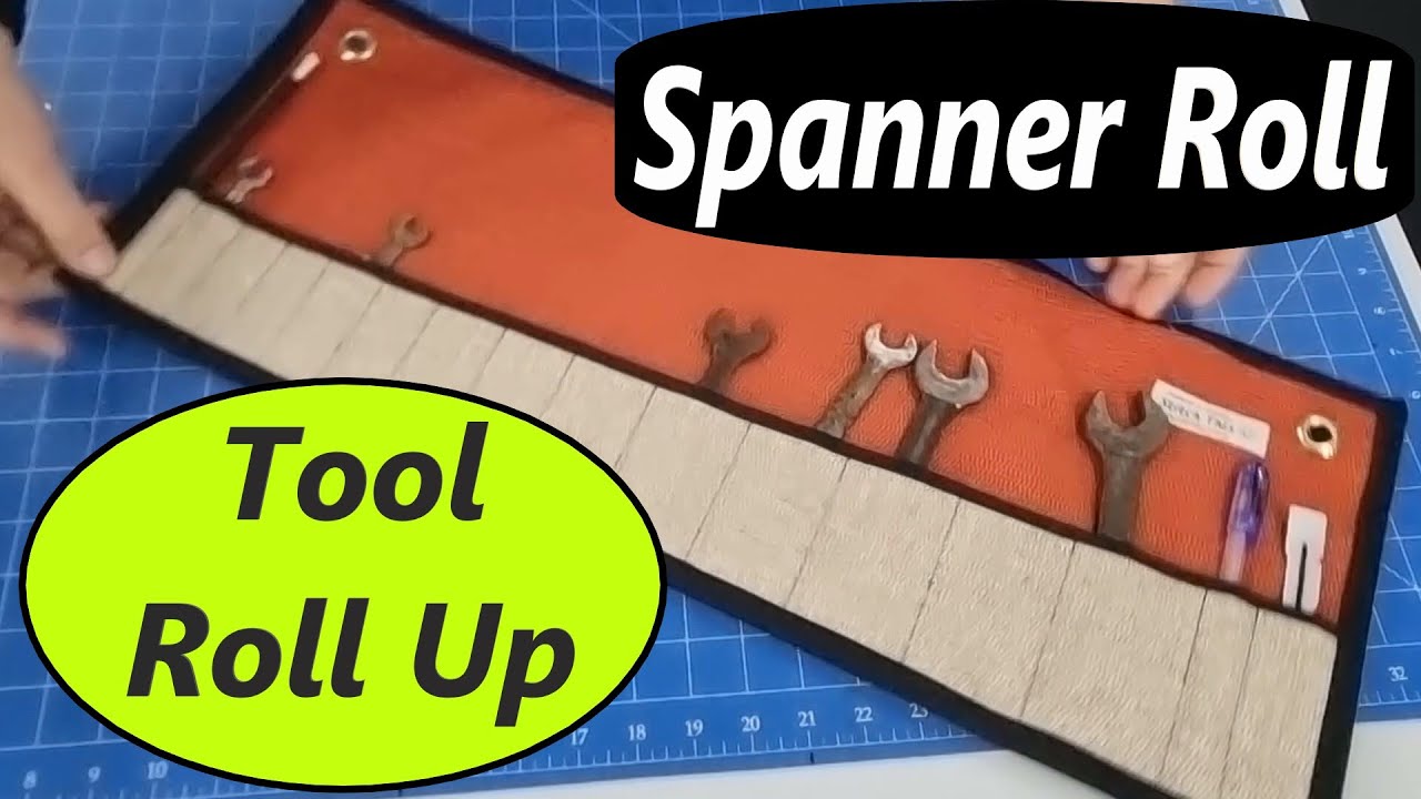 DIY Father's Day Spanner/Wrench/Tool/Craft roll up Custom tool pouch essential car kit Sewing 4 men