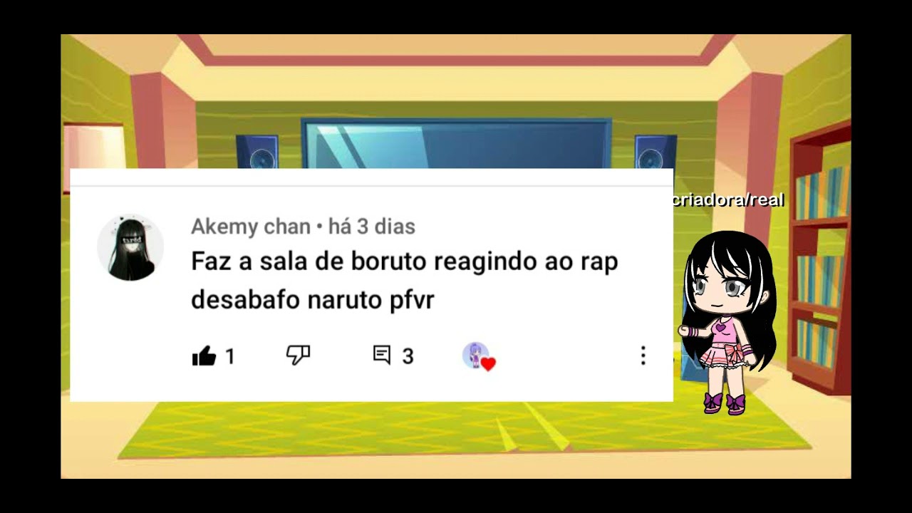 sala do boruto reagindo ao rap desabafo do naruto