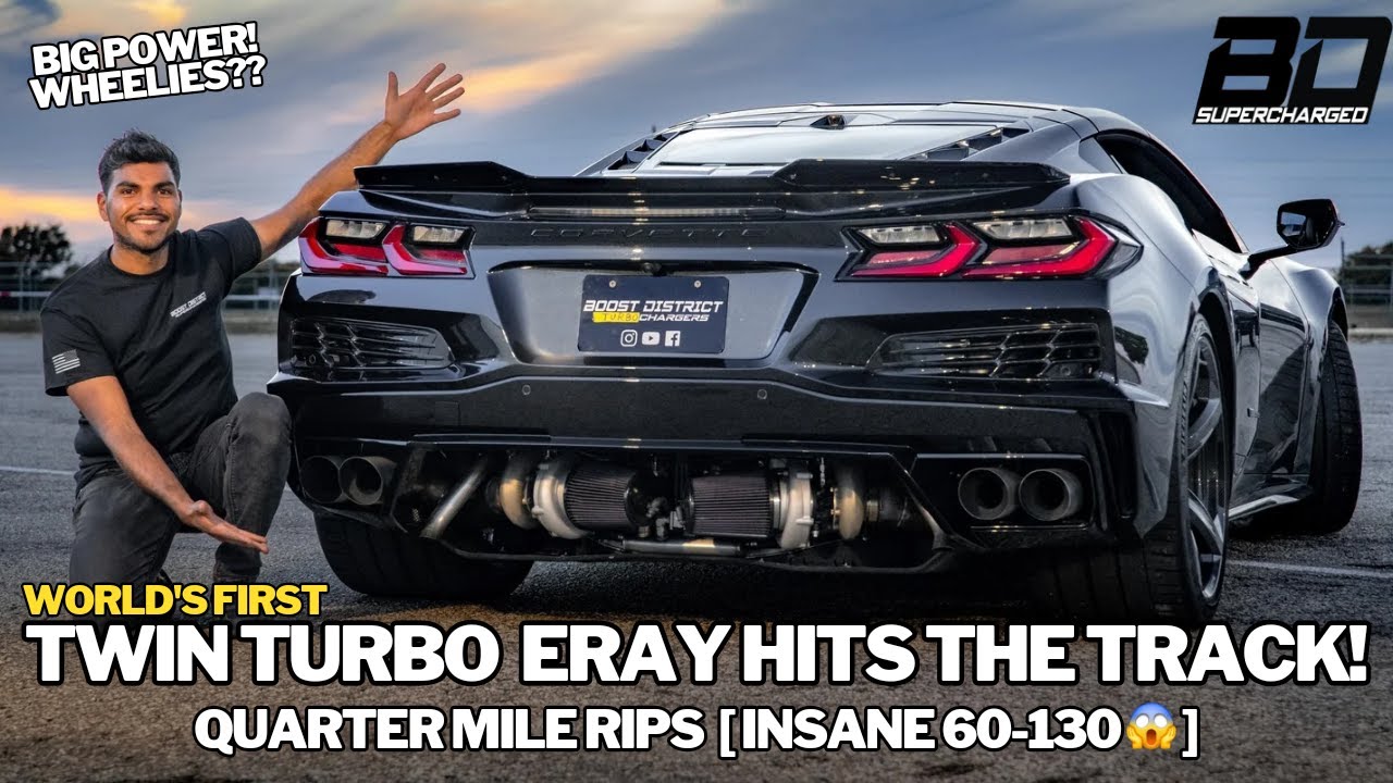 Worlds First Twin Turbo 2024 E-Ray Corvette Hits The Track! Super FAST RIPS!!