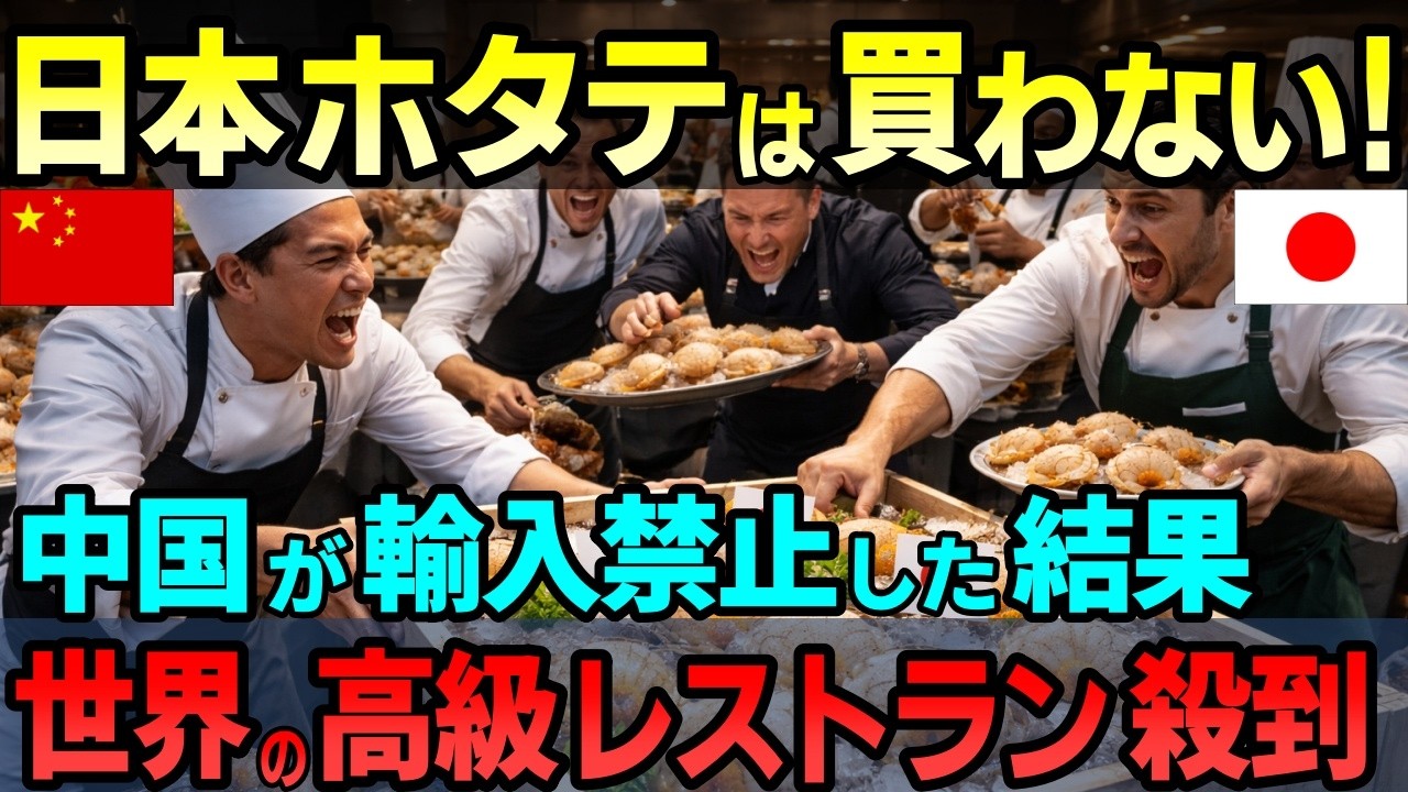 【海外の反応】中国が輸入禁止した日本のホタテ…世界の高級レストランがまさかの奪い合いに…