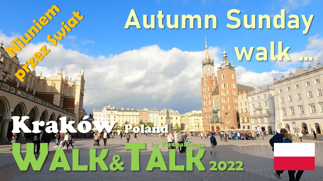 Walk&Talk '22 #75 Kraków, Poland, autumn Sunday walk in the Old Town with Lena :) ...