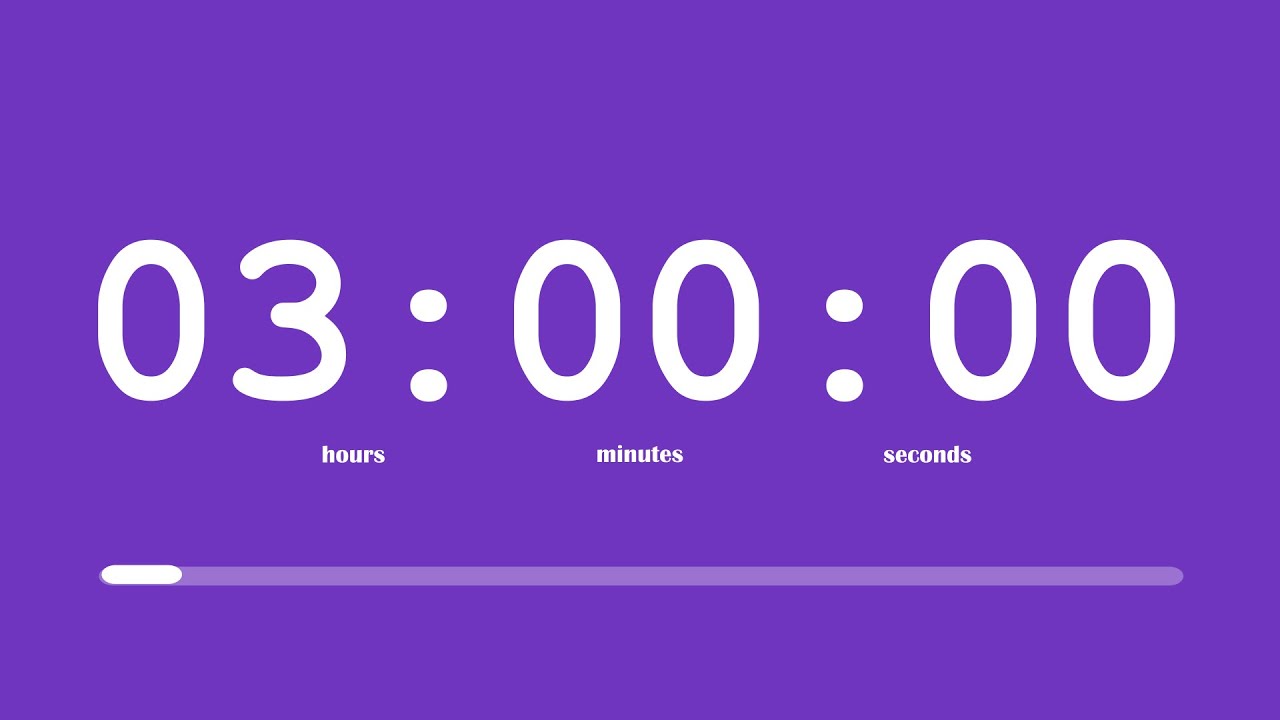 ⏰ 3 Hour Timer / Velvet Purple Screen 💜/ Countdown