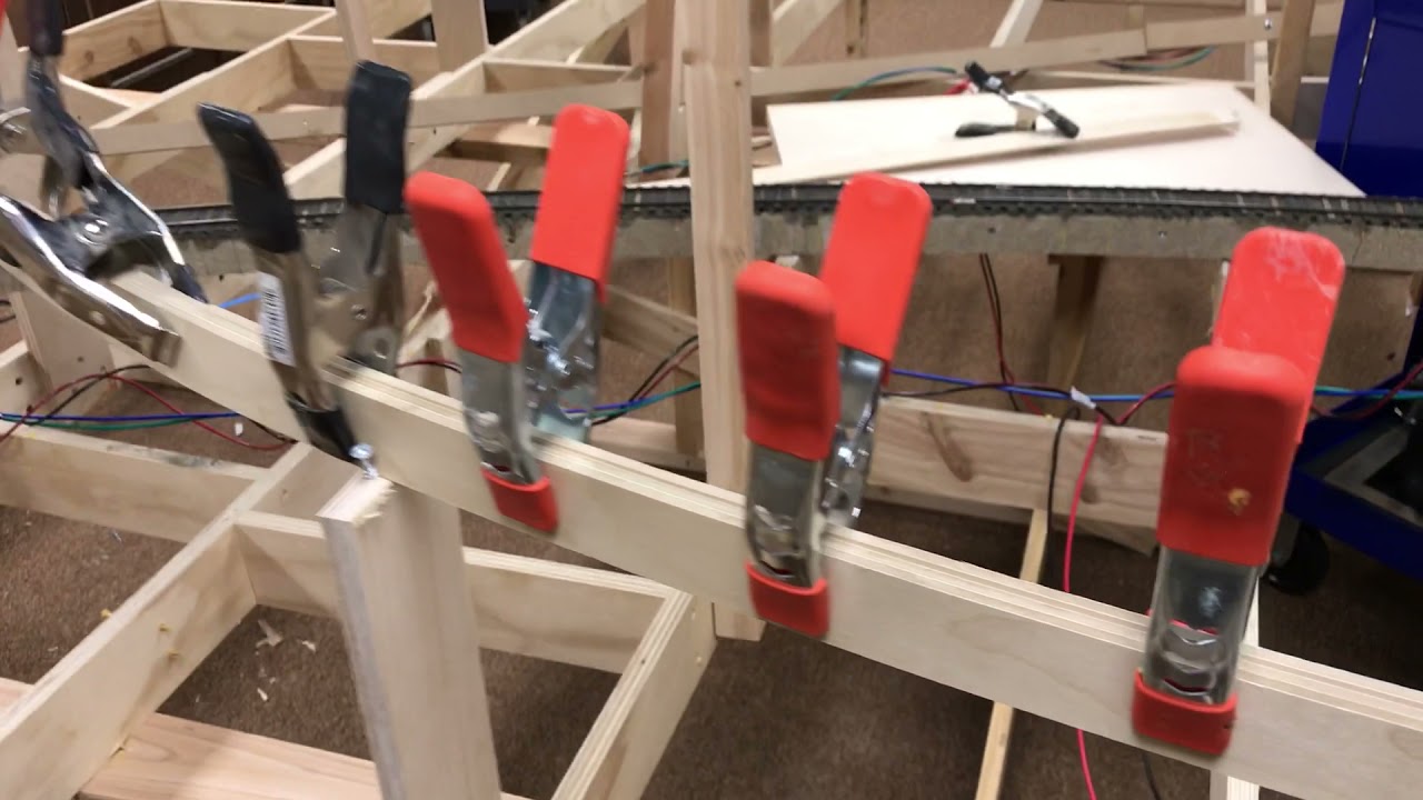 Building an O scale layout, laying track by hand.