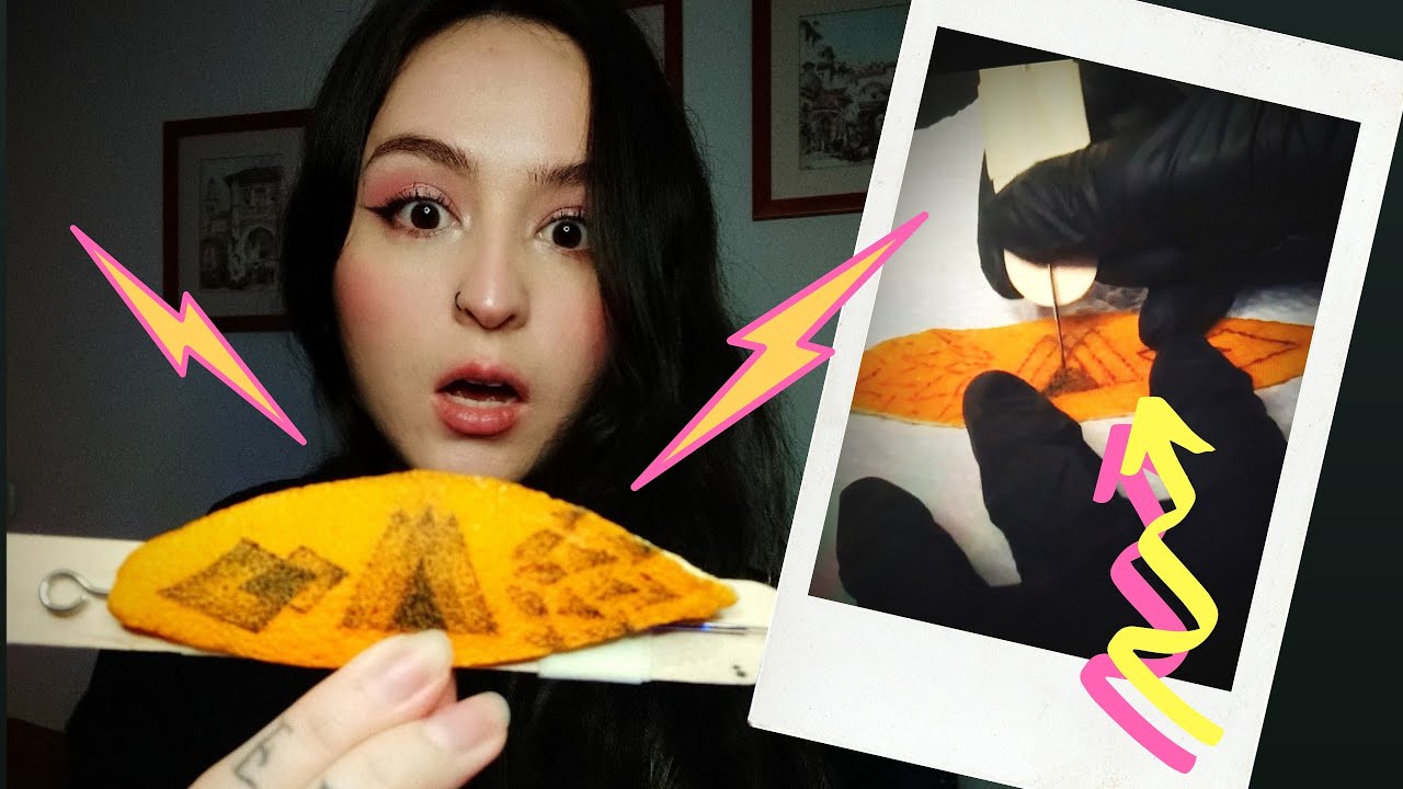 HANDPOKE TATTOO🍊 (Puntillismo)❗| Lucy Riot⚡