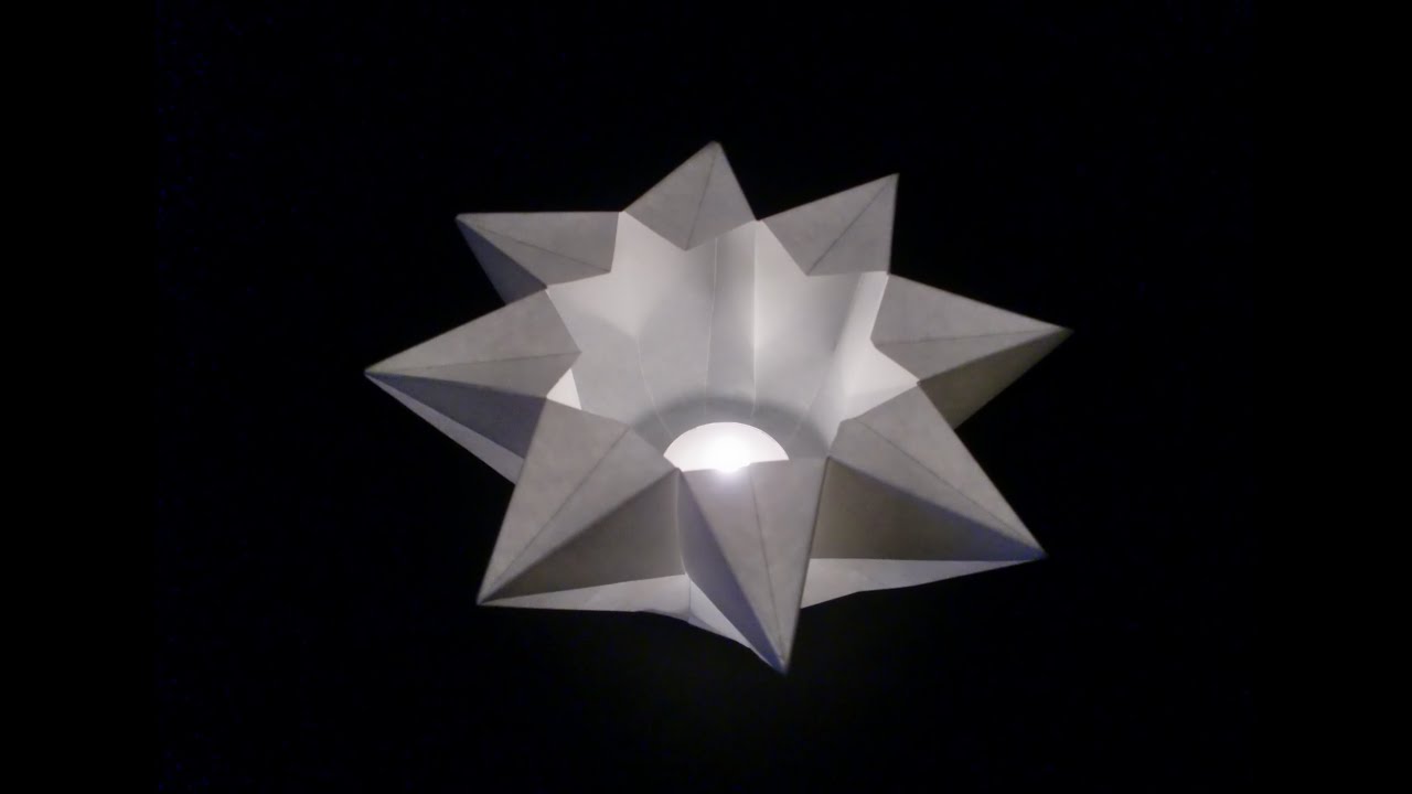 Origami Teelichtstern: Teacandle Star - Faltanleitung [HD/deutsch]