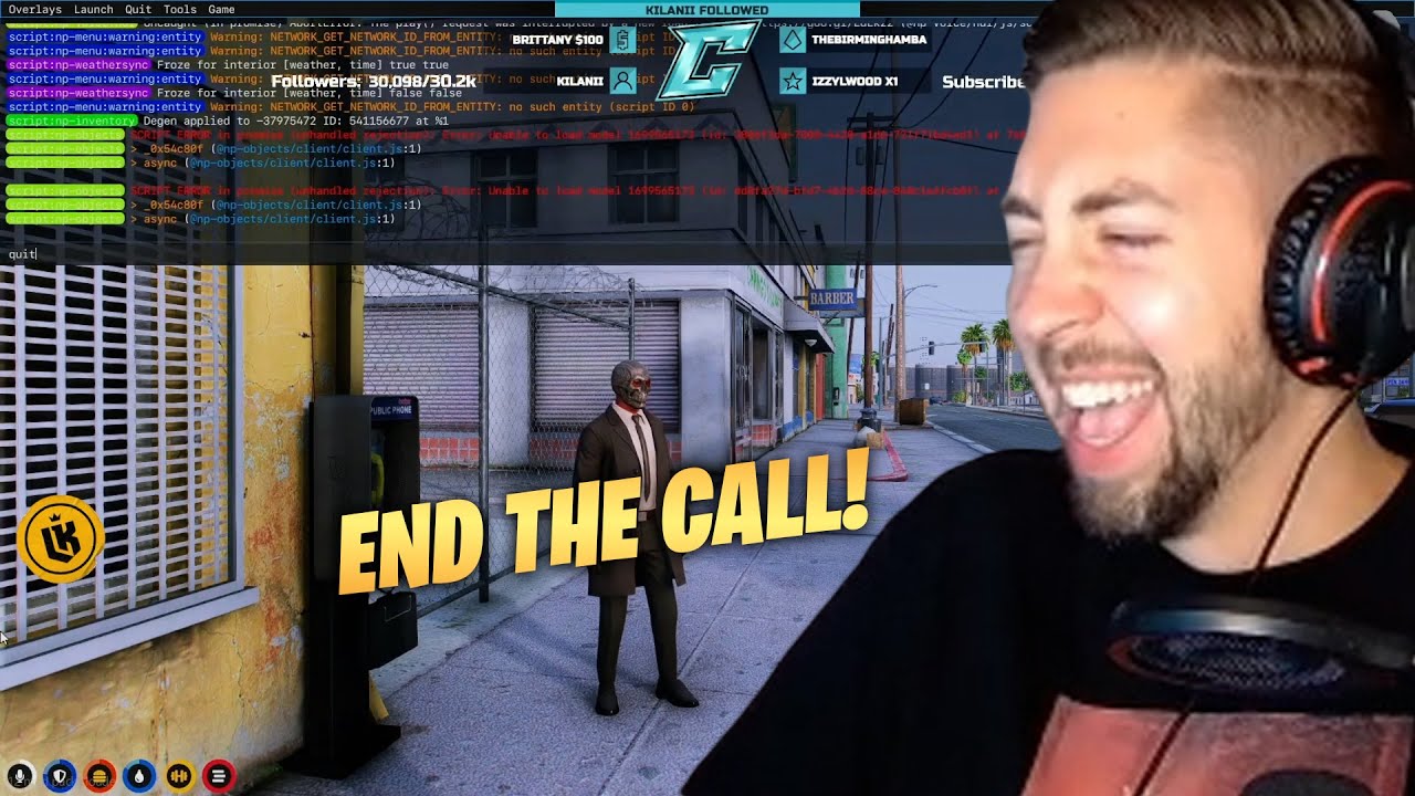 Kebun Cracks Up After Reacting to Capped F8 Quit&nbsp;| NoPixel GTA RP