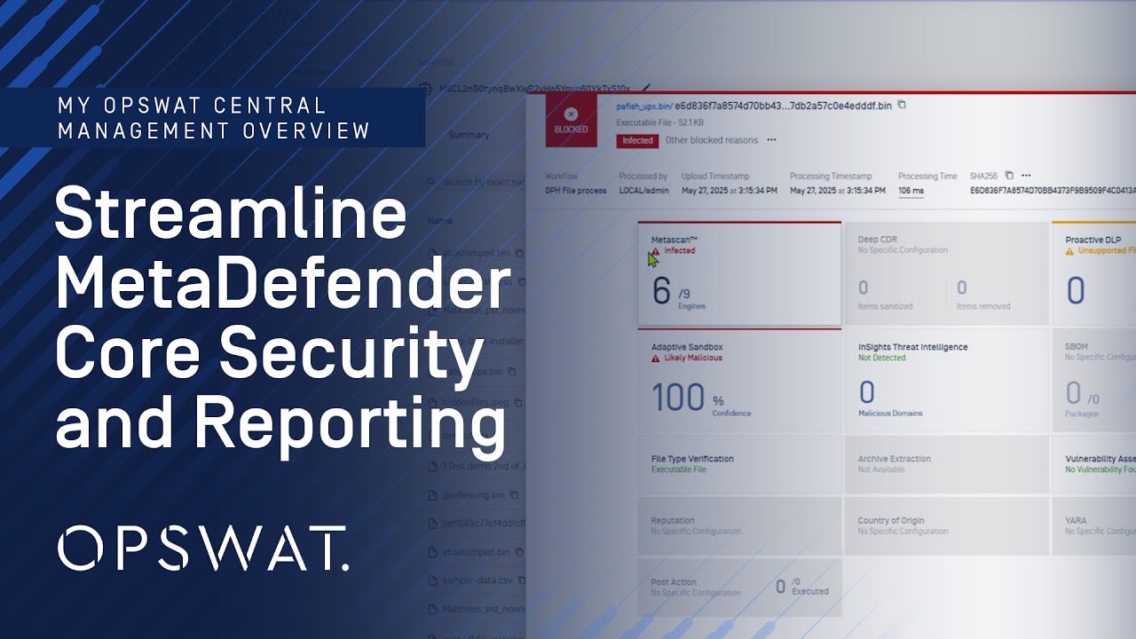 Centralize & Simplify MetaDefender Core Security with OPSWAT Central Management