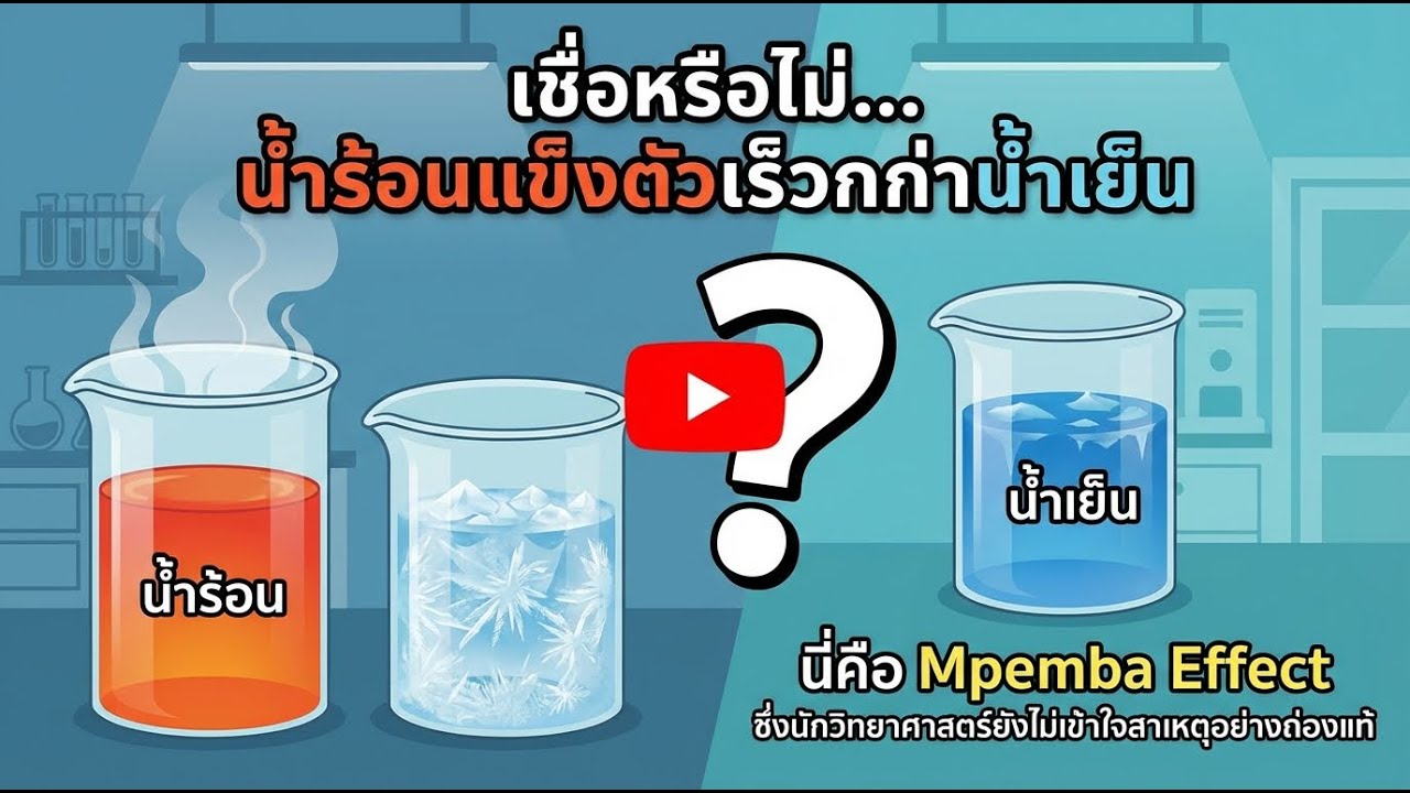 ทำไมน้ำร้อนถึงกลายเป็นน้ำแข็งได้เร็วกว่าน้ำเย็น
