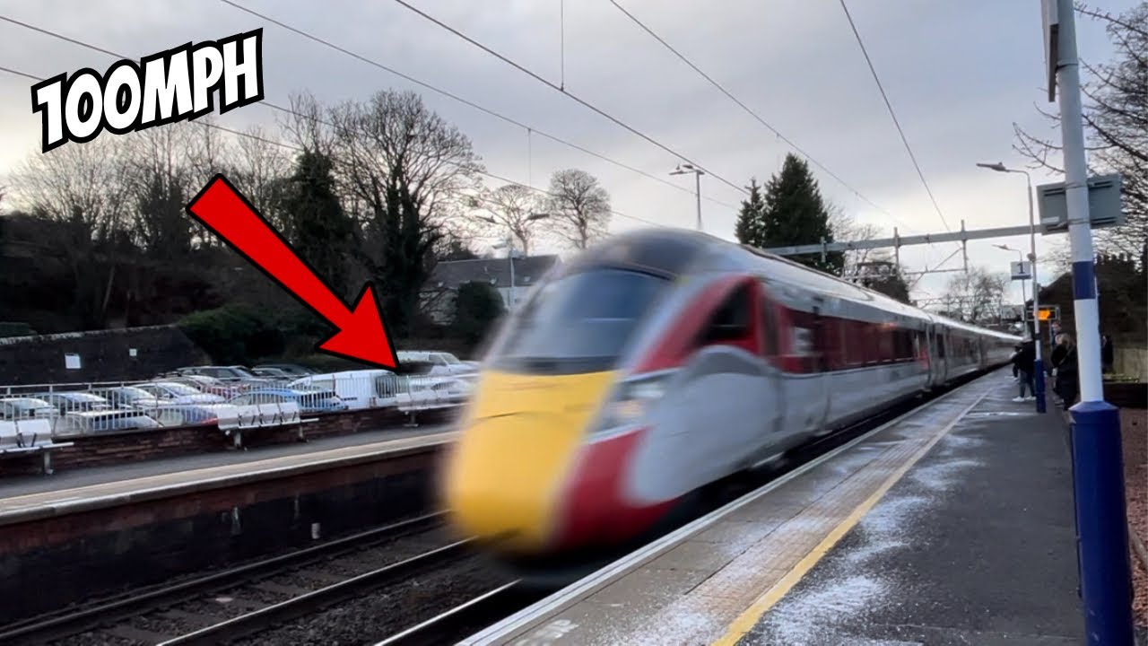 Trains at speed around Scotland