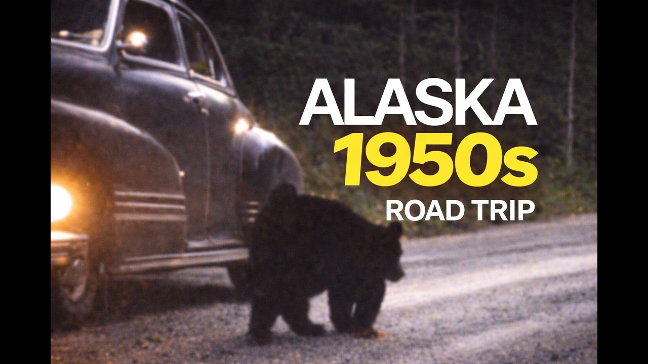 1950s Alaska Road Trip & Bear Sighting | Vintage Travel Film