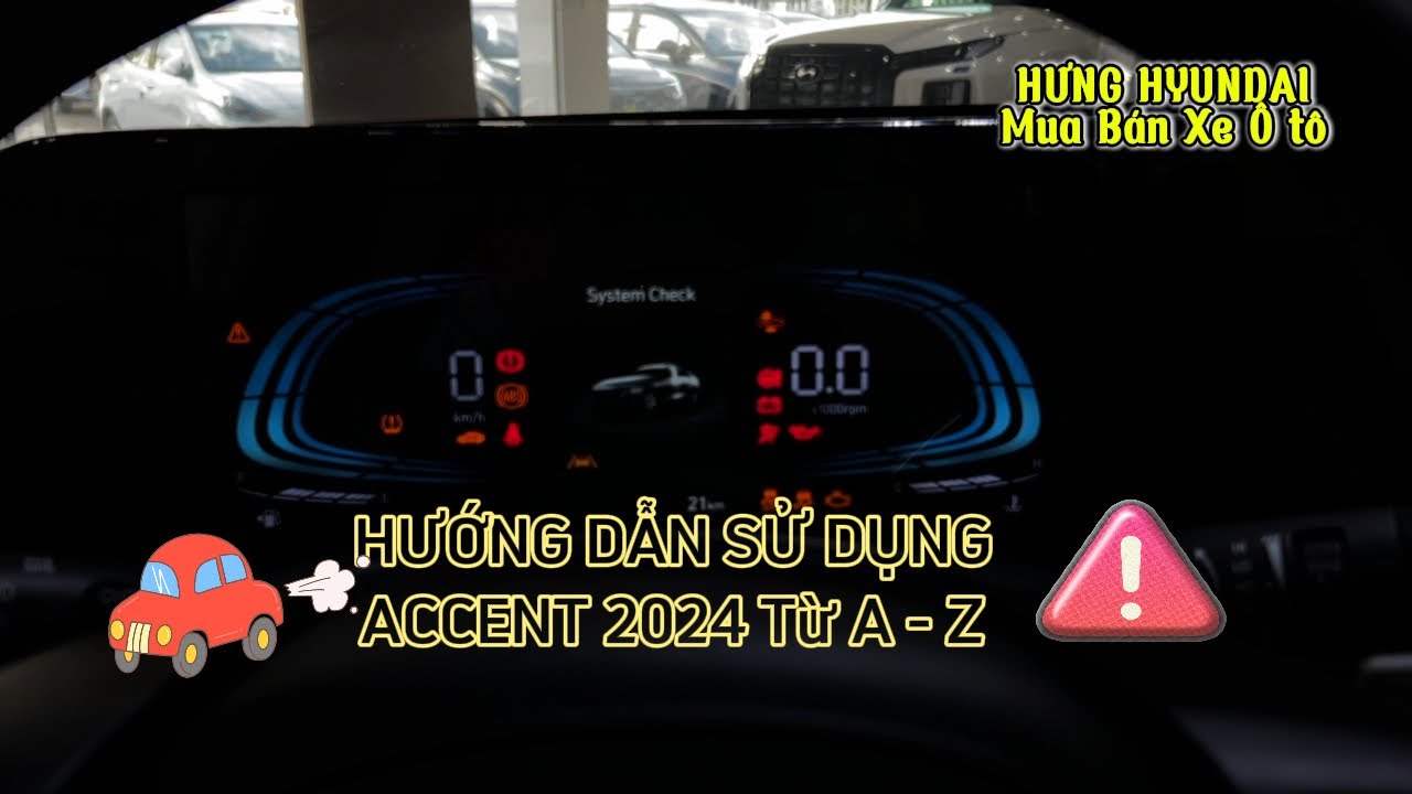 Hướng dẫn sử dụng chi tiết Hyundai Accent 2024 Từ A - Z. Màn hình đơ thì phải làm sao? #accent2024