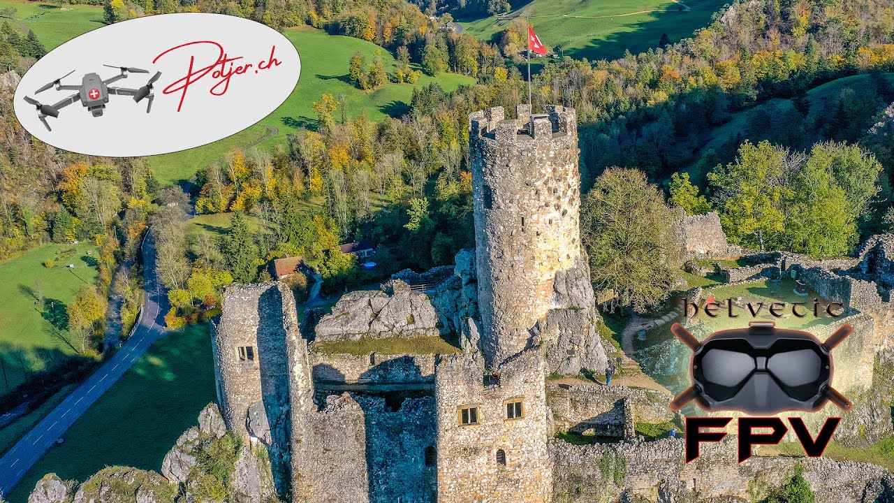 Die Vergangenheit aus der Luft: Faszinierender Drohnenflug bei der Burg Neu-Falkenstein in Balsthal