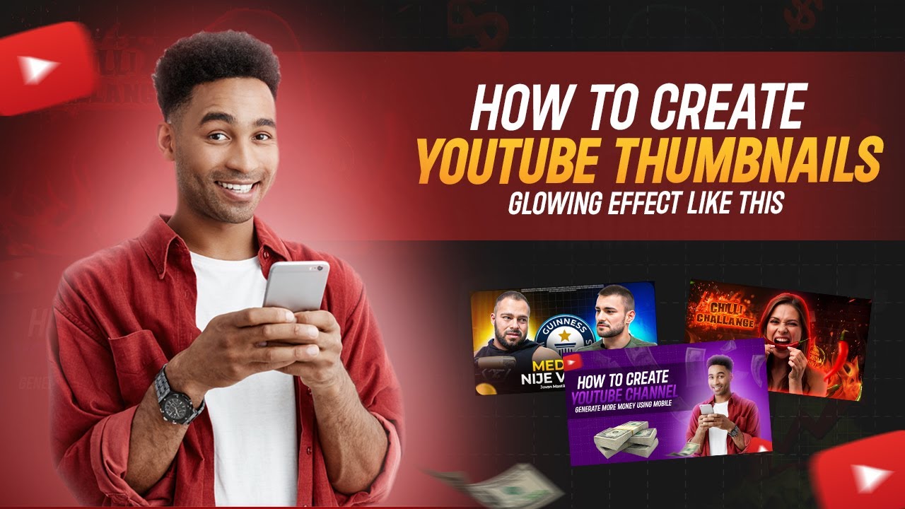 Make a Glowing Thumbnail for YouTube Videos 2024 | Glow Effect | YouTube Thumbnail Design