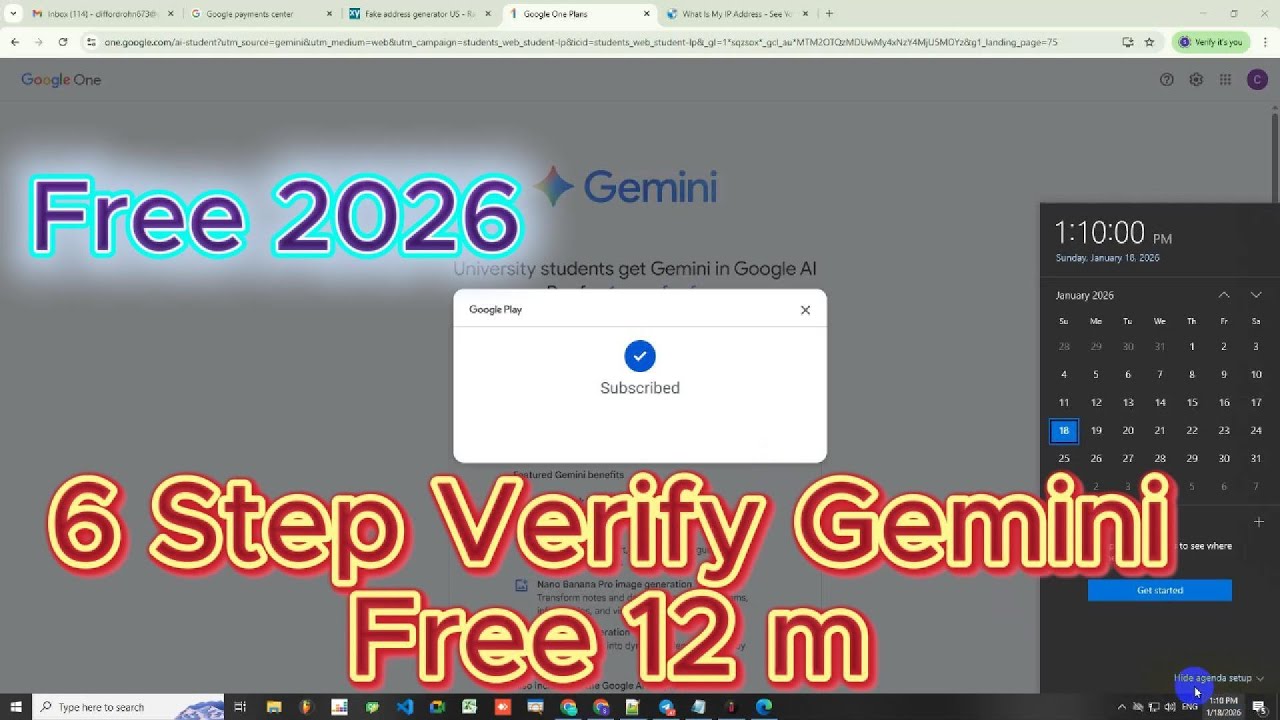 ⭐️ How to Register for 1 Year of Gemini Pro(google one) for Free