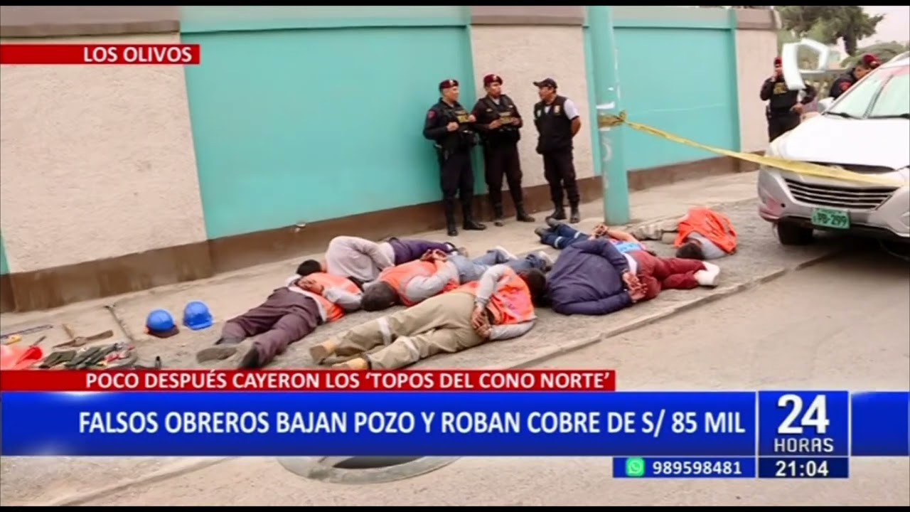 Los Olivos: ladrones se disfrazan de obreros y roban cables valorizados en 85 mil soles