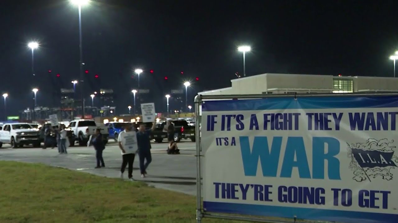Port of Houston shut down as dock workers strike for fair contract, wages
