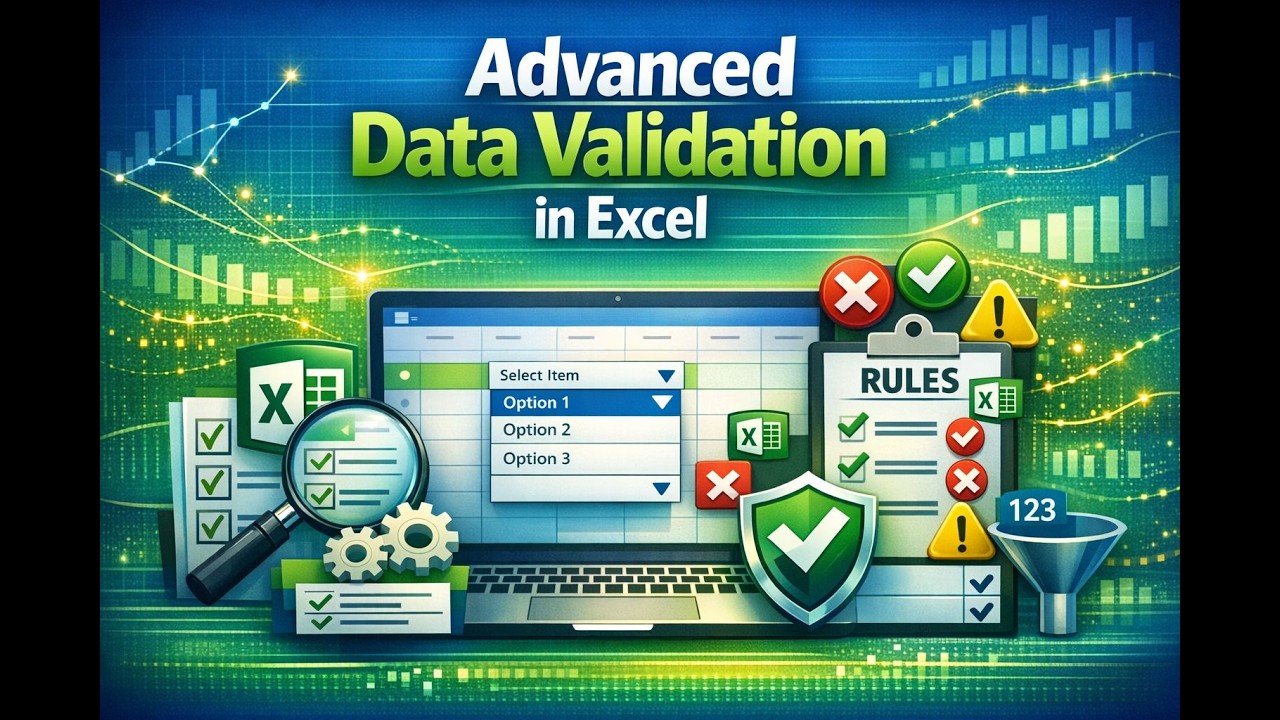 Advanced Data Validation in Excel | Smart Rules, Dynamic Lists, Error Alerts & Pro Techniques