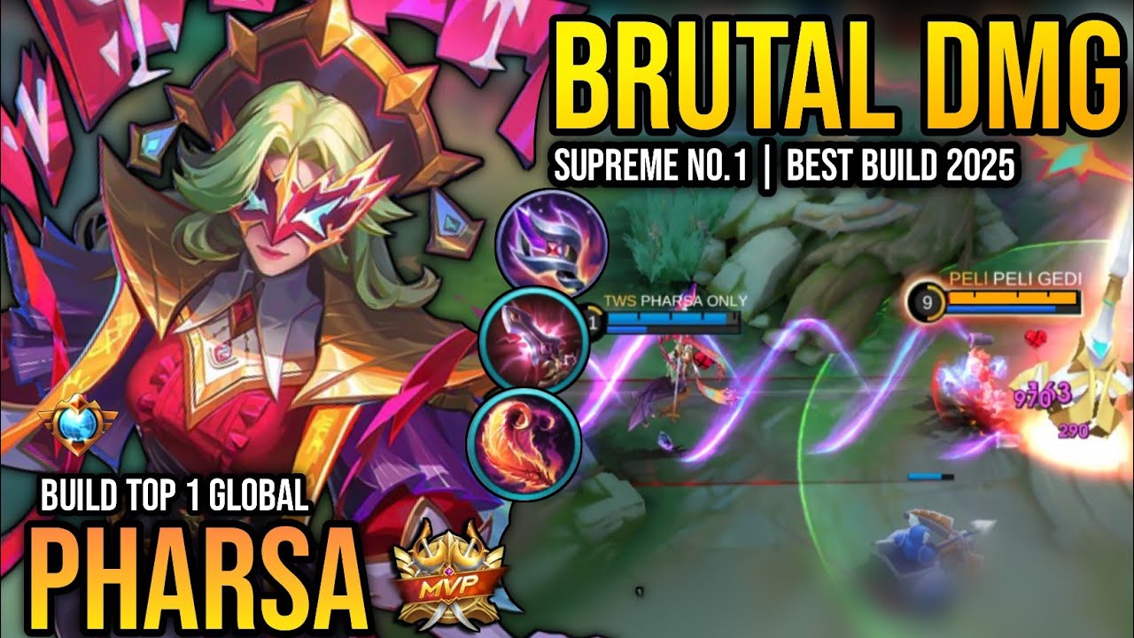 PHARSA BEST BUILD 2025 | BUILD TOP 1 GLOBAL PHARSA GAMEPLAY | MOBILE LEGENDS ✓