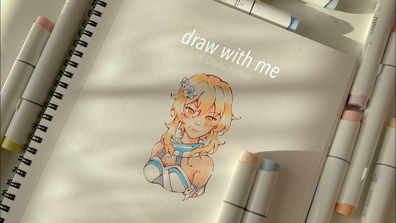 draw with me🌼✨ how i colour ft. ohuhu pastel markers