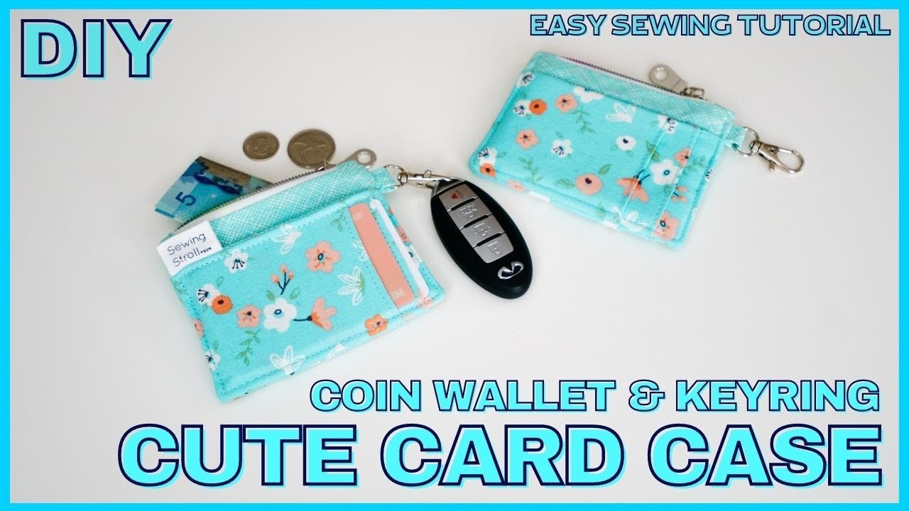 DIY Cute card case/Credit card wallet/ Coin wallet/Keyring wallet/Sewing tutorial/sewing gift idea