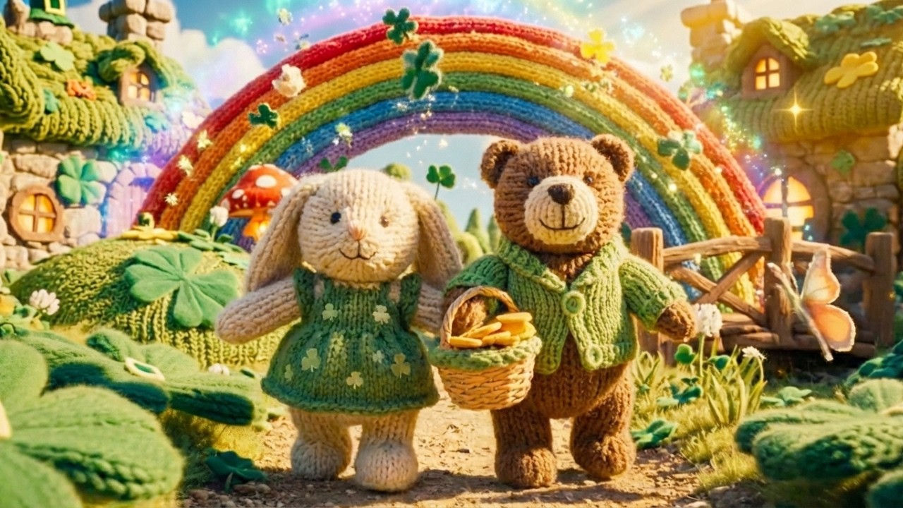 ☘️ Handcrafted St. Patrick's Day Ambience | Cozy Plush Friends & Irish Music (4K)