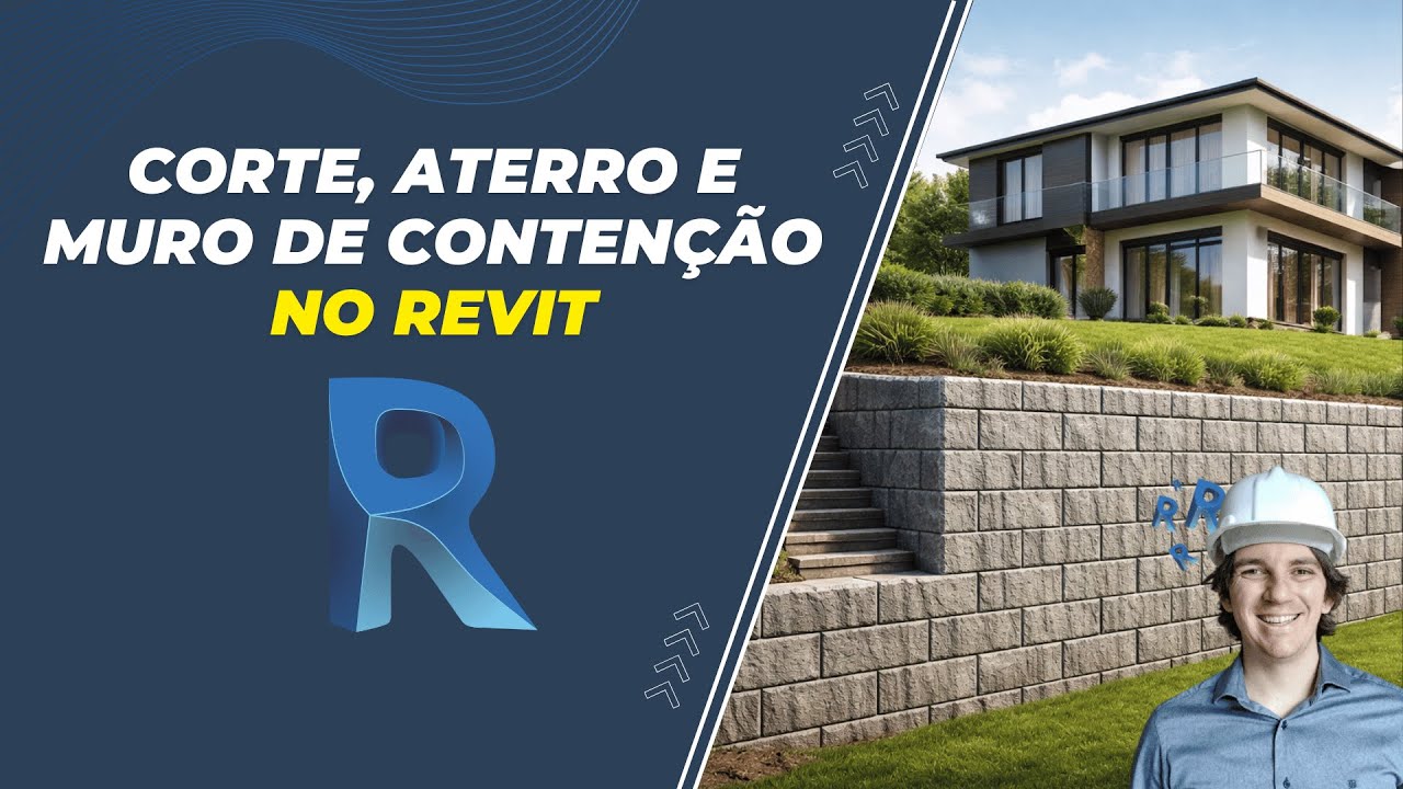 Como Fazer Corte, Aterro e Muros de Contenção no Revit (Topografia na Prática)
