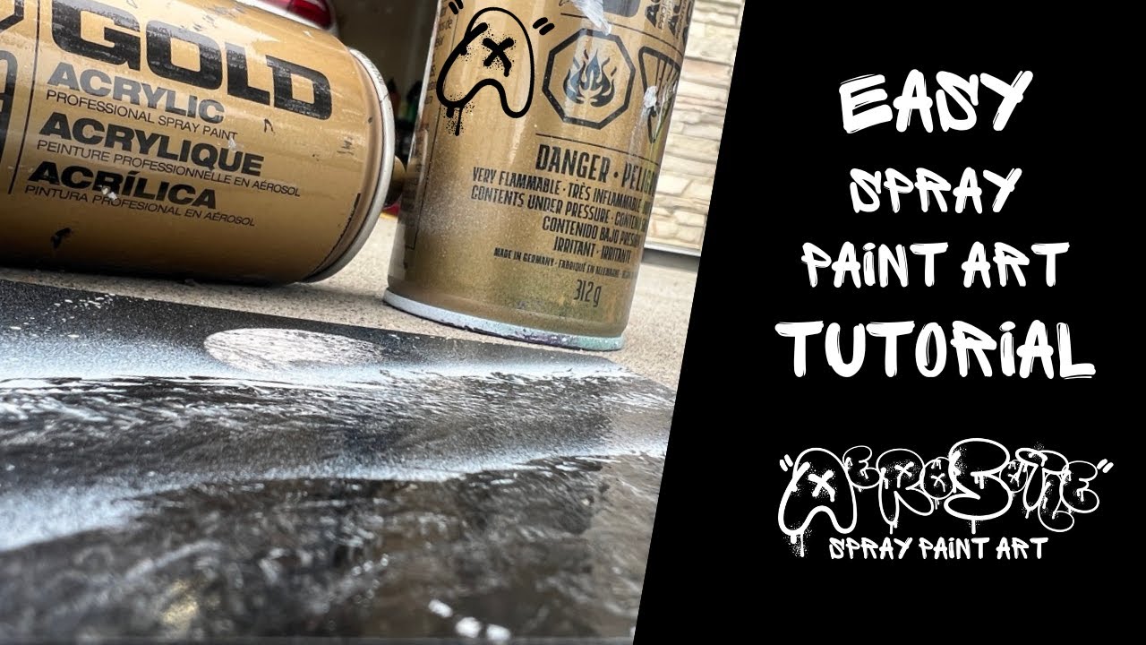 Quick and Easy Spray Paint Art Tutorial: Moonlit Mountain Scene