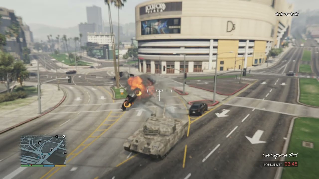 GTA V Franklin FIVE STAR tank rampage