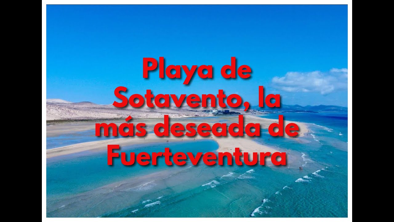 Playa de Sotavento de Jandía la più desiderata di Fuerteventura, con alta marea,